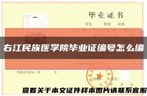 右江民族医学院毕业证编号怎么编缩略图