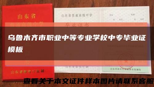 乌鲁木齐市职业中等专业学校中专毕业证模板缩略图