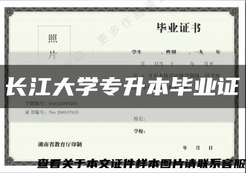 长江大学专升本毕业证缩略图