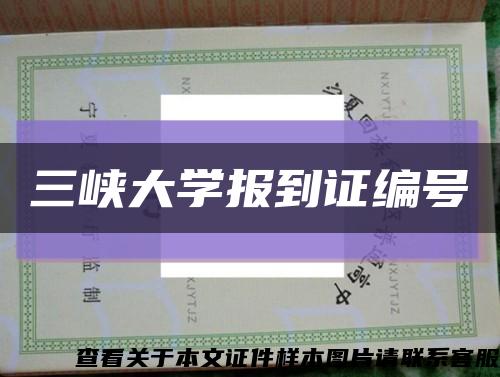 三峡大学报到证编号缩略图