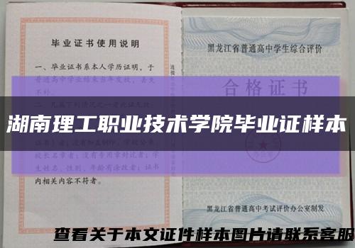 湖南理工职业技术学院毕业证样本缩略图