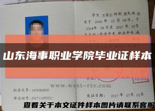 山东海事职业学院毕业证样本缩略图