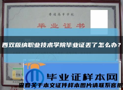 西双版纳职业技术学院毕业证丢了怎么办？缩略图