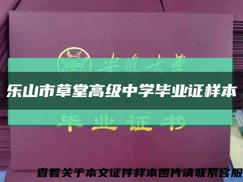 乐山市草堂高级中学毕业证样本缩略图