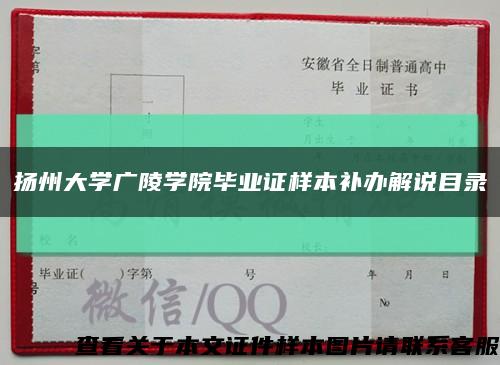 扬州大学广陵学院毕业证样本补办解说目录缩略图