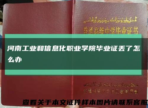 河南工业和信息化职业学院毕业证丢了怎么办缩略图