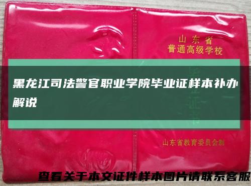 黑龙江司法警官职业学院毕业证样本补办解说缩略图