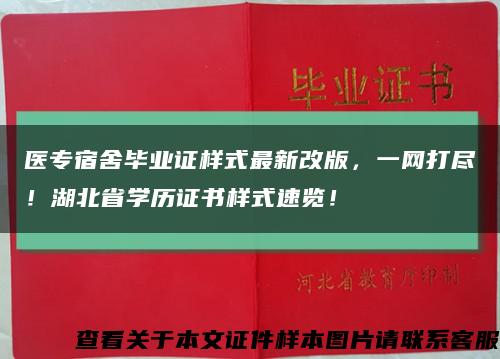 医专宿舍毕业证样式最新改版，一网打尽！湖北省学历证书样式速览！缩略图