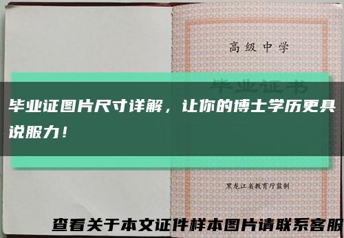 毕业证图片尺寸详解，让你的博士学历更具说服力！缩略图