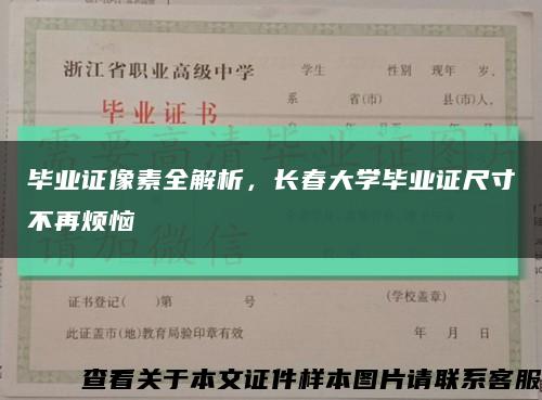 毕业证像素全解析，长春大学毕业证尺寸不再烦恼缩略图