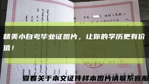 精美小自考毕业证图片，让你的学历更有价值！缩略图