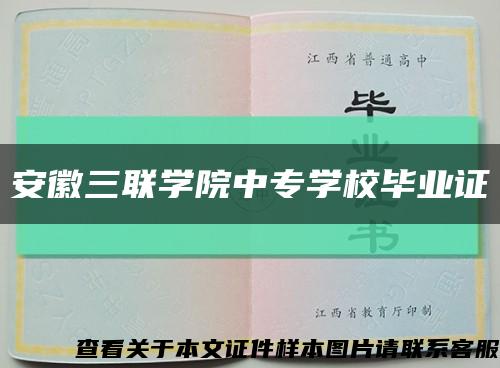 安徽三联学院中专学校毕业证缩略图