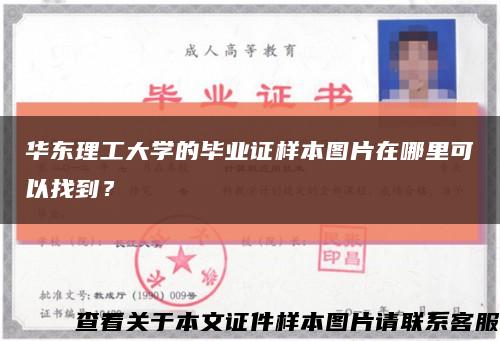 华东理工大学的毕业证样本图片在哪里可以找到？缩略图