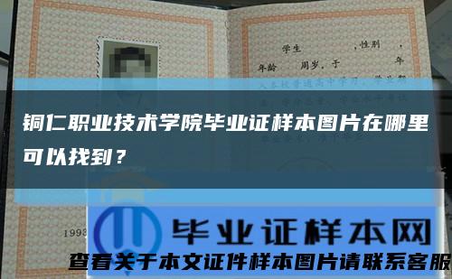 铜仁职业技术学院毕业证样本图片在哪里可以找到？缩略图