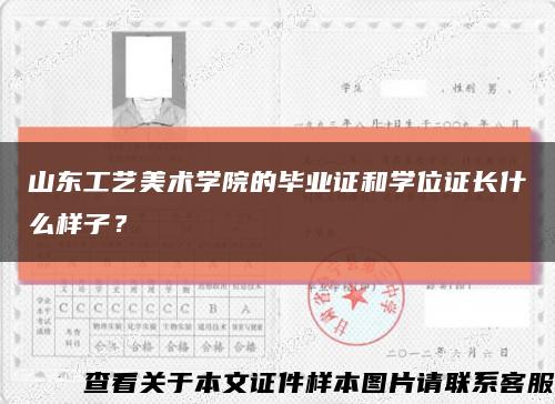 山东工艺美术学院的毕业证和学位证长什么样子？缩略图