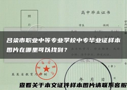 吕梁市职业中等专业学校中专毕业证样本图片在哪里可以找到？缩略图