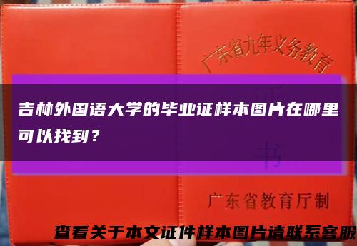 吉林外国语大学的毕业证样本图片在哪里可以找到？缩略图