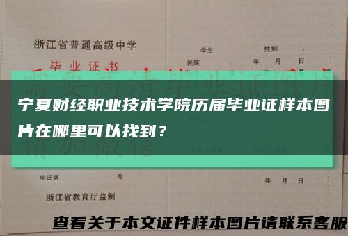 宁夏财经职业技术学院历届毕业证样本图片在哪里可以找到？缩略图