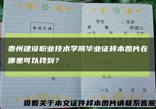 贵州建设职业技术学院毕业证样本图片在哪里可以找到？缩略图