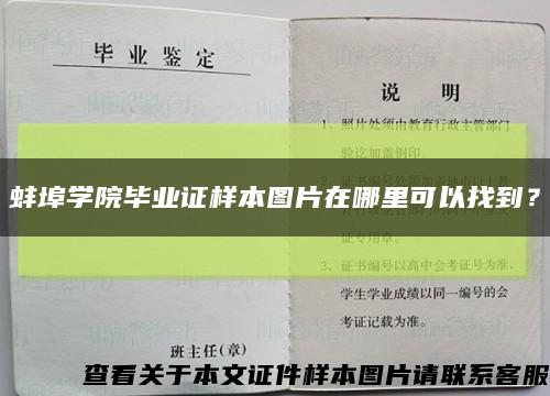 蚌埠学院毕业证样本图片在哪里可以找到？缩略图