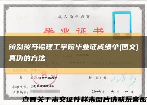 辨别淡马锡理工学院毕业证成绩单(图文)真伪的方法缩略图