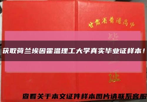 获取荷兰埃因霍温理工大学真实毕业证样本！缩略图