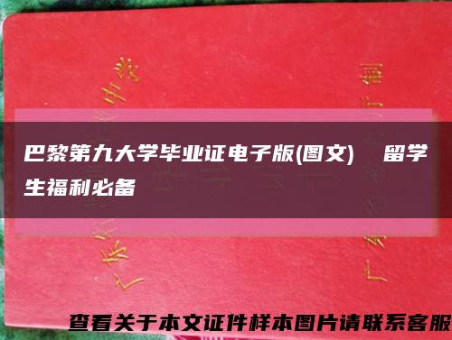 巴黎第九大学毕业证电子版(图文)  留学生福利必备缩略图