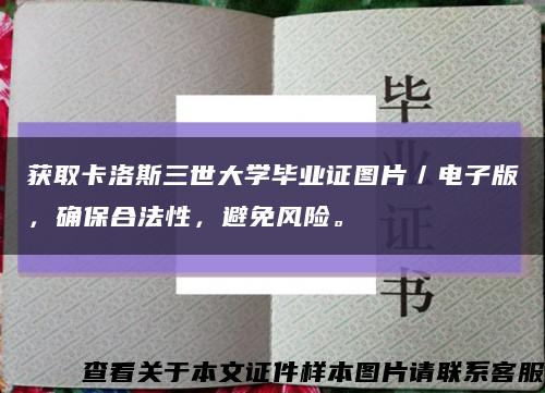 获取卡洛斯三世大学毕业证图片／电子版，确保合法性，避免风险。缩略图