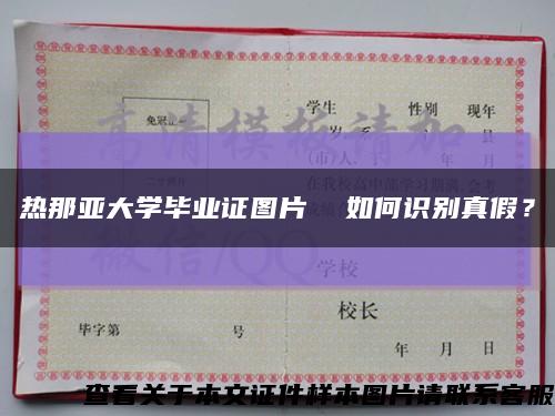 热那亚大学毕业证图片  如何识别真假？缩略图