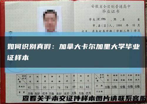 如何识别真假：加拿大卡尔加里大学毕业证样本缩略图