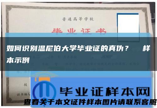 如何识别温尼伯大学毕业证的真伪？  样本示例缩略图