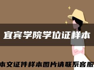 宜宾学院学位证样本缩略图