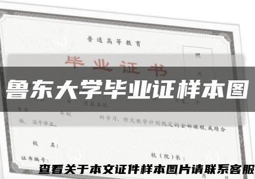 鲁东大学毕业证样本图缩略图