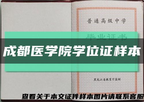 成都医学院学位证样本缩略图