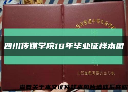 四川传媒学院18年毕业证样本图缩略图