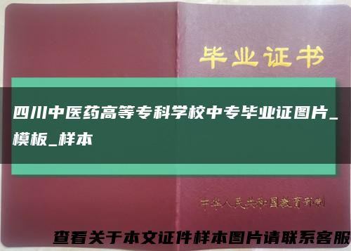 四川中医药高等专科学校中专毕业证图片_模板_样本缩略图