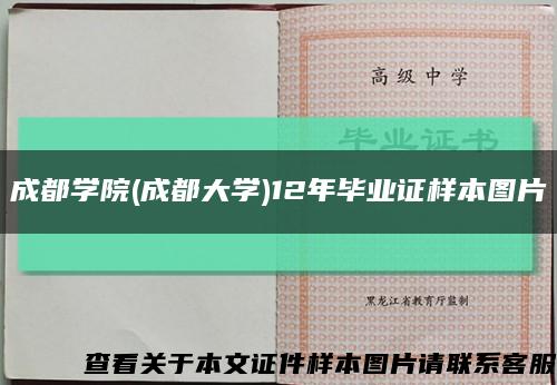 成都学院(成都大学)12年毕业证样本图片缩略图