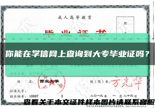 你能在学信网上查询到大专毕业证吗？缩略图