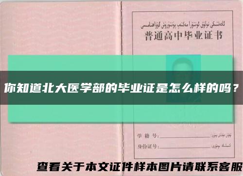 你知道北大医学部的毕业证是怎么样的吗？缩略图