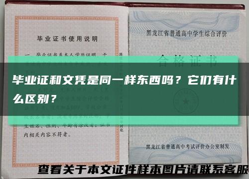 毕业证和文凭是同一样东西吗？它们有什么区别？缩略图