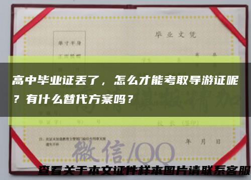 高中毕业证丢了，怎么才能考取导游证呢？有什么替代方案吗？缩略图