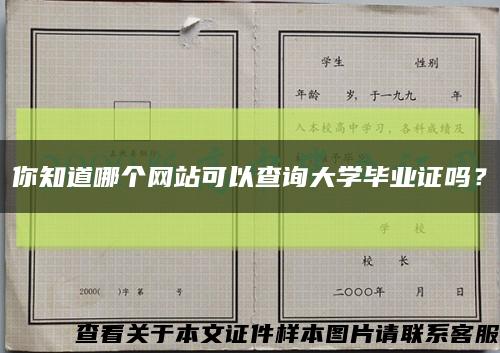 你知道哪个网站可以查询大学毕业证吗？缩略图