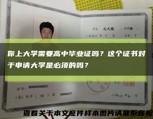 你上大学需要高中毕业证吗？这个证书对于申请大学是必须的吗？缩略图