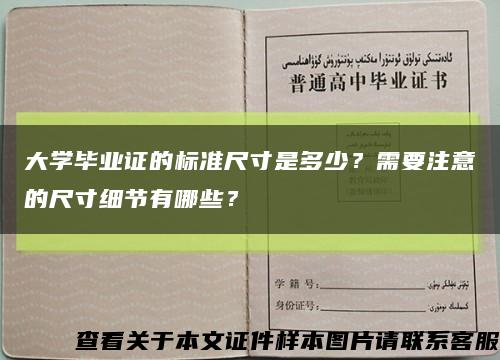 大学毕业证的标准尺寸是多少？需要注意的尺寸细节有哪些？缩略图