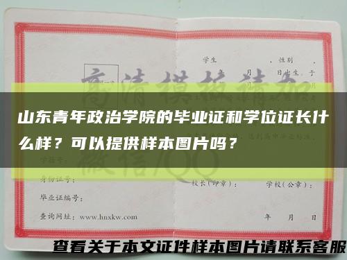 山东青年政治学院的毕业证和学位证长什么样？可以提供样本图片吗？缩略图