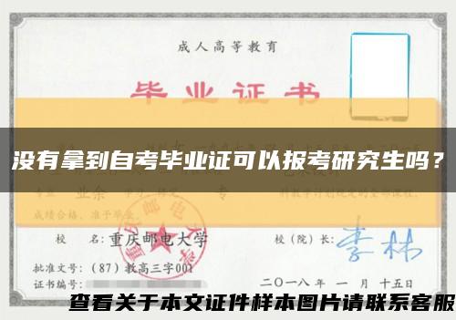 没有拿到自考毕业证可以报考研究生吗？缩略图