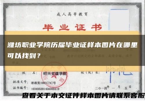 潍坊职业学院历届毕业证样本图片在哪里可以找到？缩略图