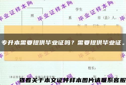 专升本需要提供毕业证吗？需要提供毕业证。缩略图