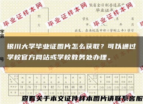 银川大学毕业证图片怎么获取？可以通过学校官方网站或学校教务处办理。缩略图