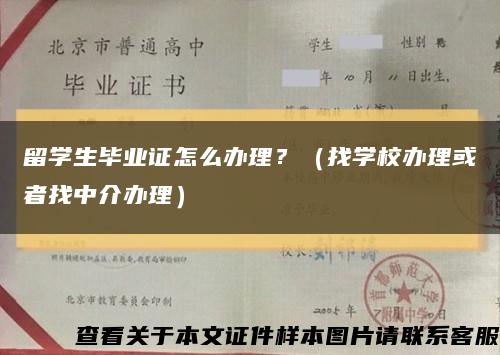 留学生毕业证怎么办理？（找学校办理或者找中介办理）缩略图